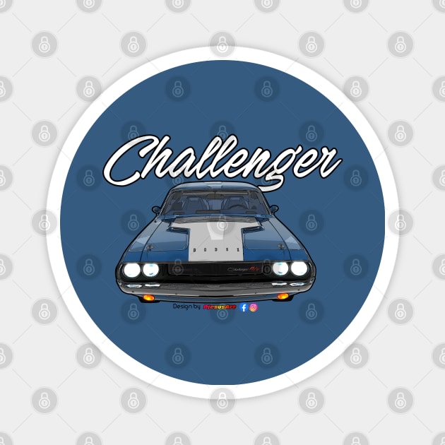 Challenger Darkblue by pjesusart Magnet by PjesusArt